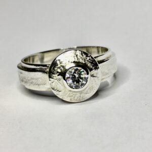 Unique engagement ring, Easy wear Engagement ring, original engagement rings, white gold, diamond ring, original design