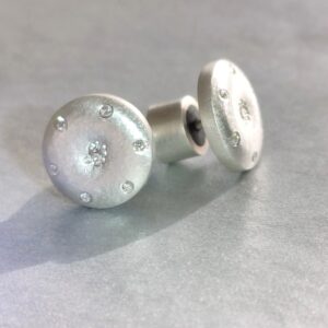 diamonds earrings, silver earrings silver and diamonds, earrings